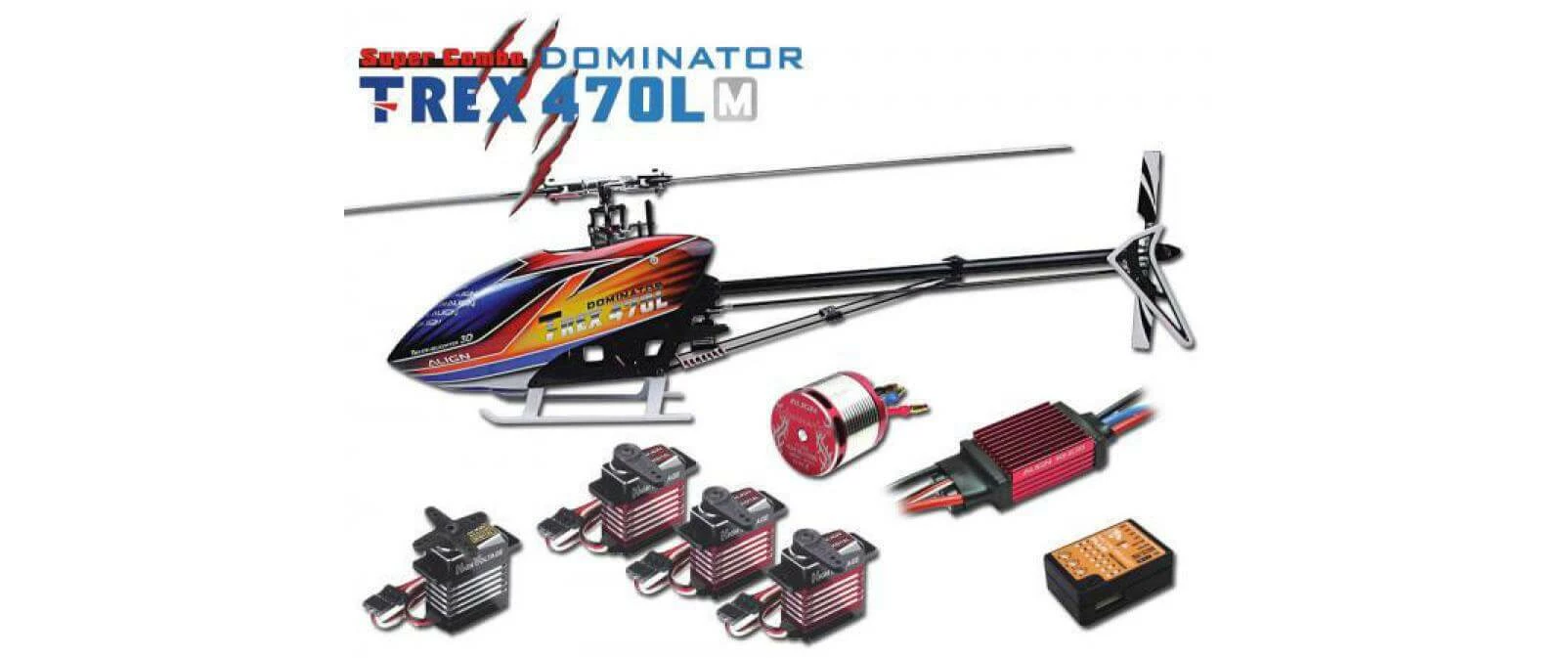 ALIGN Hélicoptère T-Rex 470LM Dominator Super Combo MB+ Kit De Construction - Helicos – Image 2
