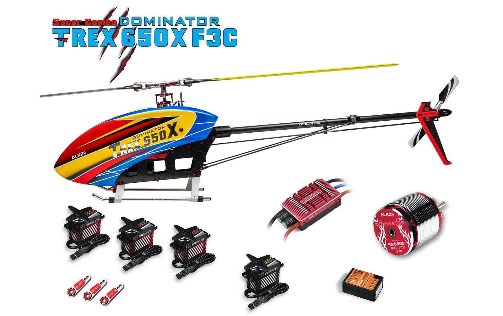 ALIGN Hélicoptère T-Rex 650X Dominator F3C Super Combo, Microbeast - Helicos Pièce De Rechange – Image 2