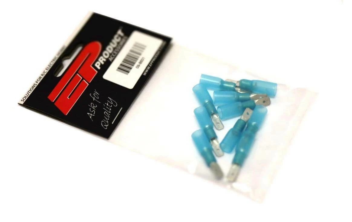 EP Connecteur Plat WP 4.8 X 0.8 Mm, Homme, Bleu, 10 Pcs. - Accessoires RC – Image 2