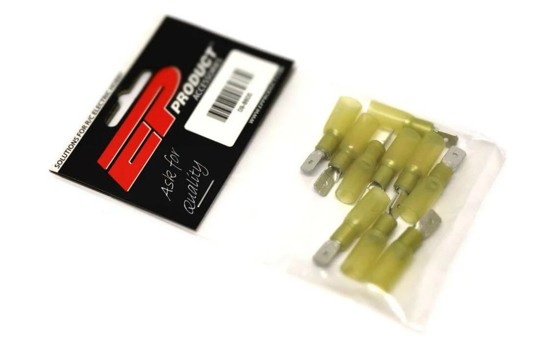 EP Connecteur Plat WP 6.3 X 0.8 Mm, Mâle, Jaune, 10 Pcs. - Accessoires RC – Image 2