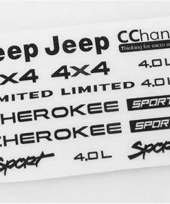 RC4WD Emblème Set, SCX10 II Cherokee, Noir - Accessoires RC
