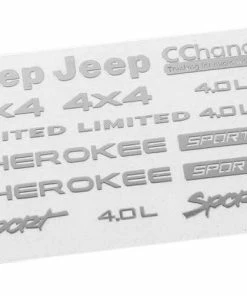 RC4WD Emblème Set, SCX10 II Cherokee, Argent - Accessoires RC