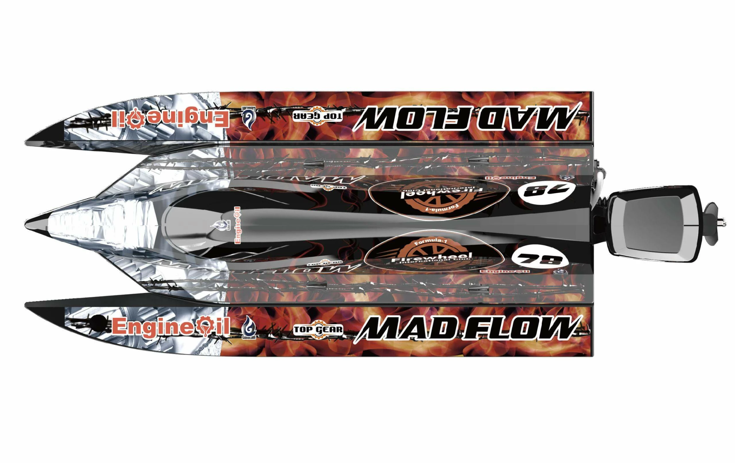 Amewi Bateau à Moteur Mad Flow V3 Formel 1 3S Brushless ARTR - Navires RC – Image 2