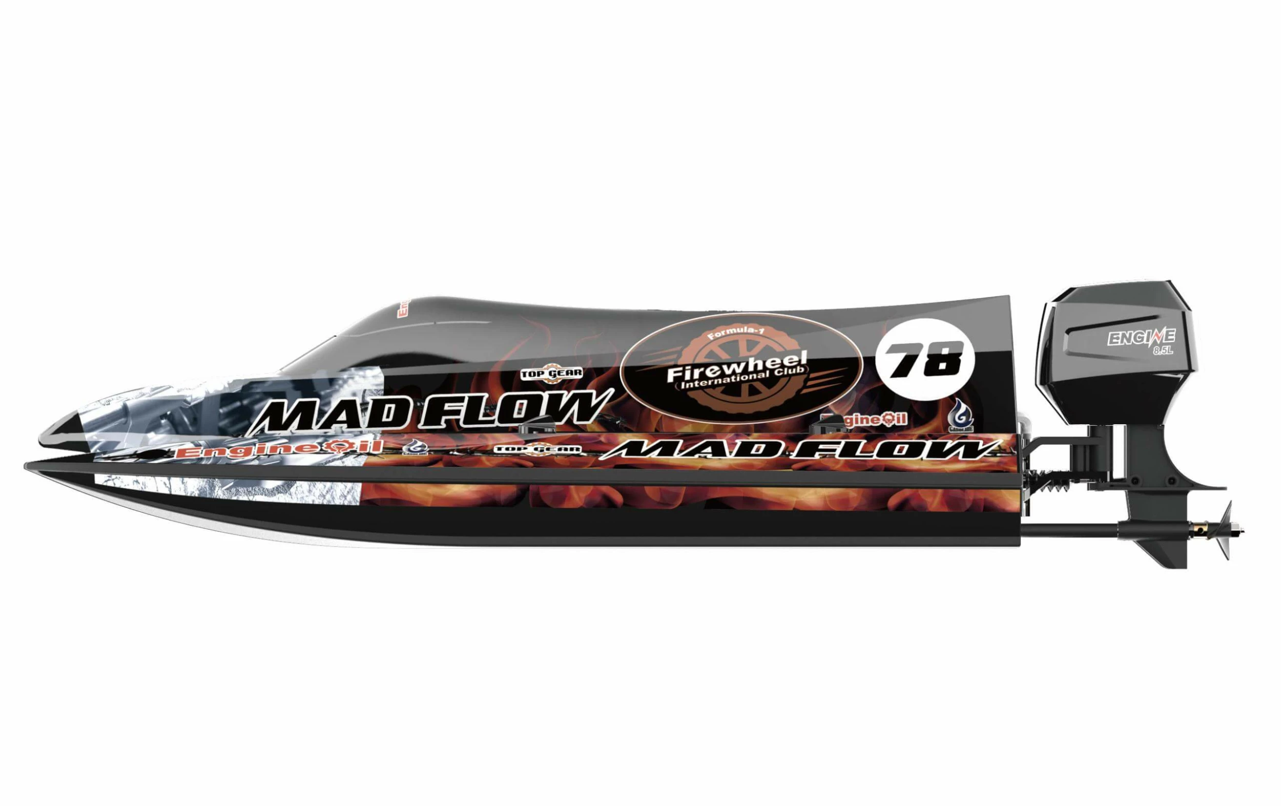 Amewi Bateau à Moteur Mad Flow V3 Formel 1 3S Brushless ARTR - Navires RC – Image 3