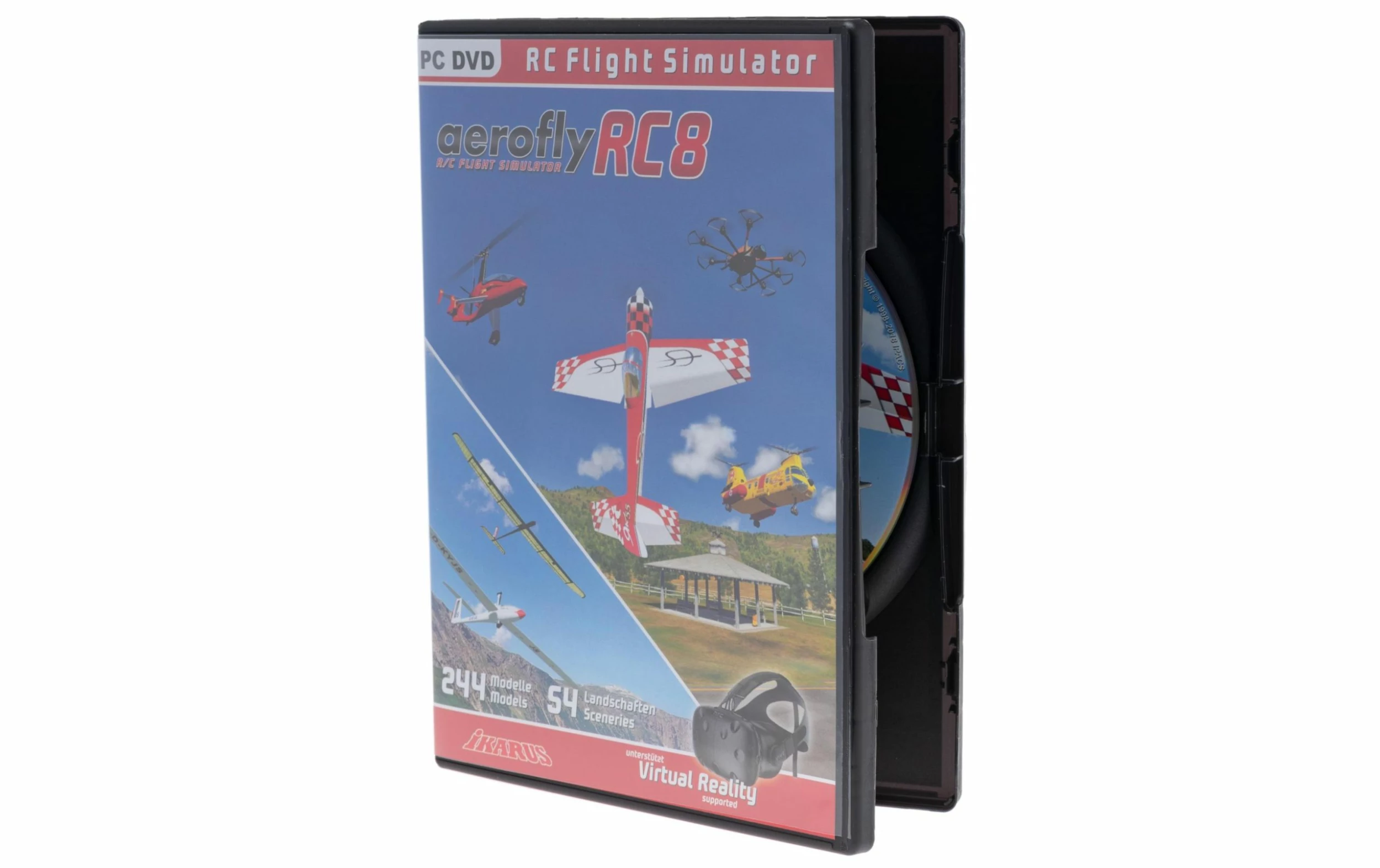 Ikarus Simulateur De Vol RC Aerofly RC8 DVD Incl. USB Commander - Accessoires Avions