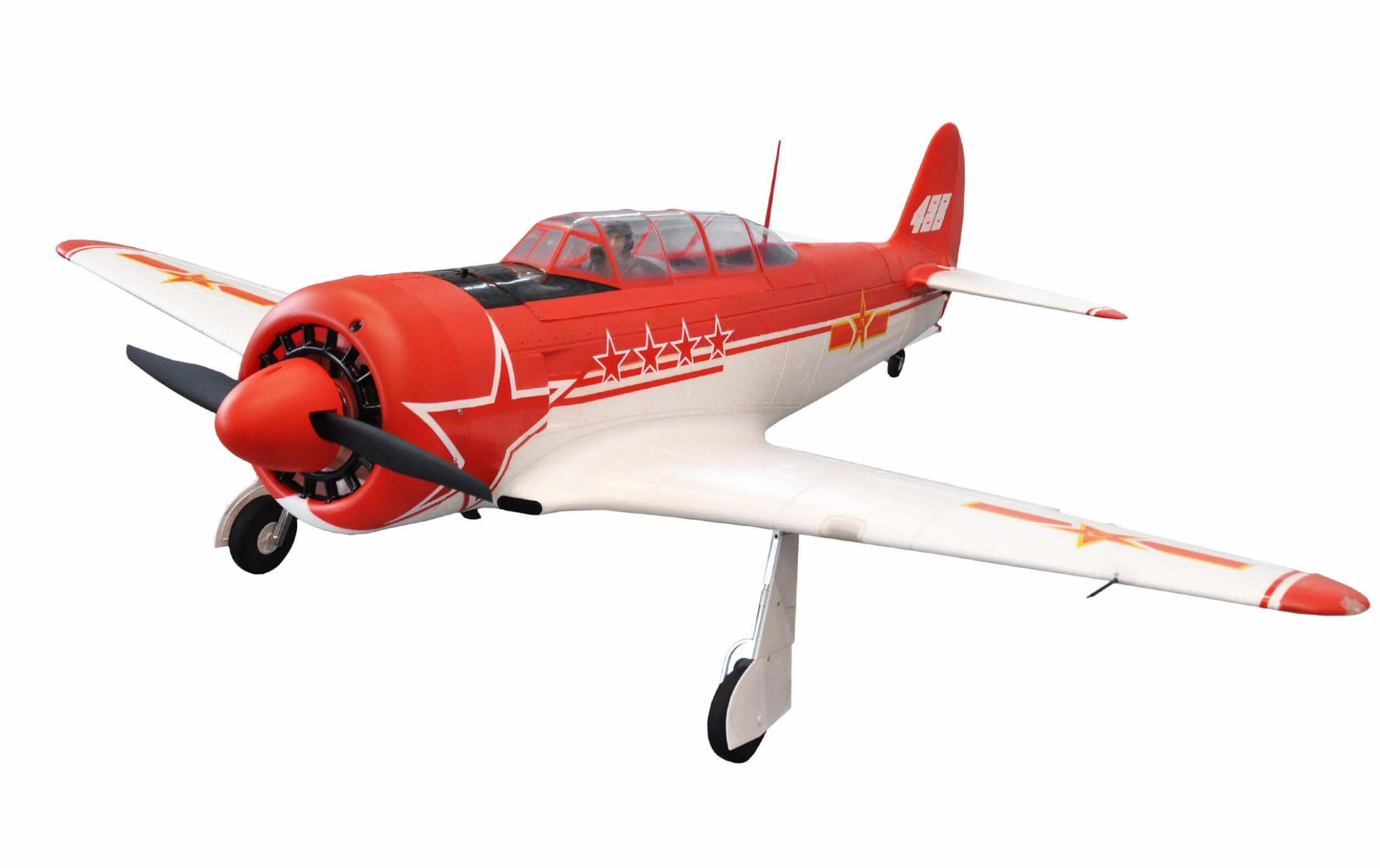 Amewi Warbird YAK - 11 1450 Mm, Rouge/Blanc PNP - Avions
