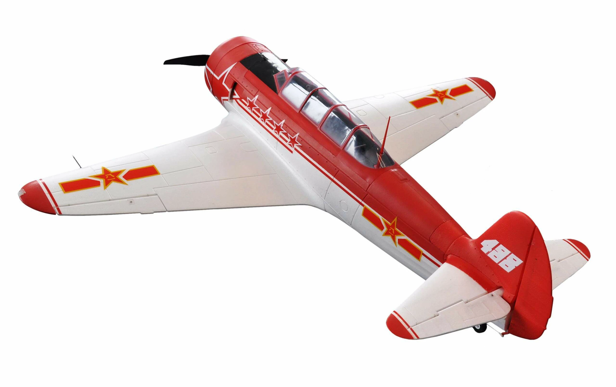 Amewi Warbird YAK - 11 1450 Mm, Rouge/Blanc PNP - Avions – Image 2