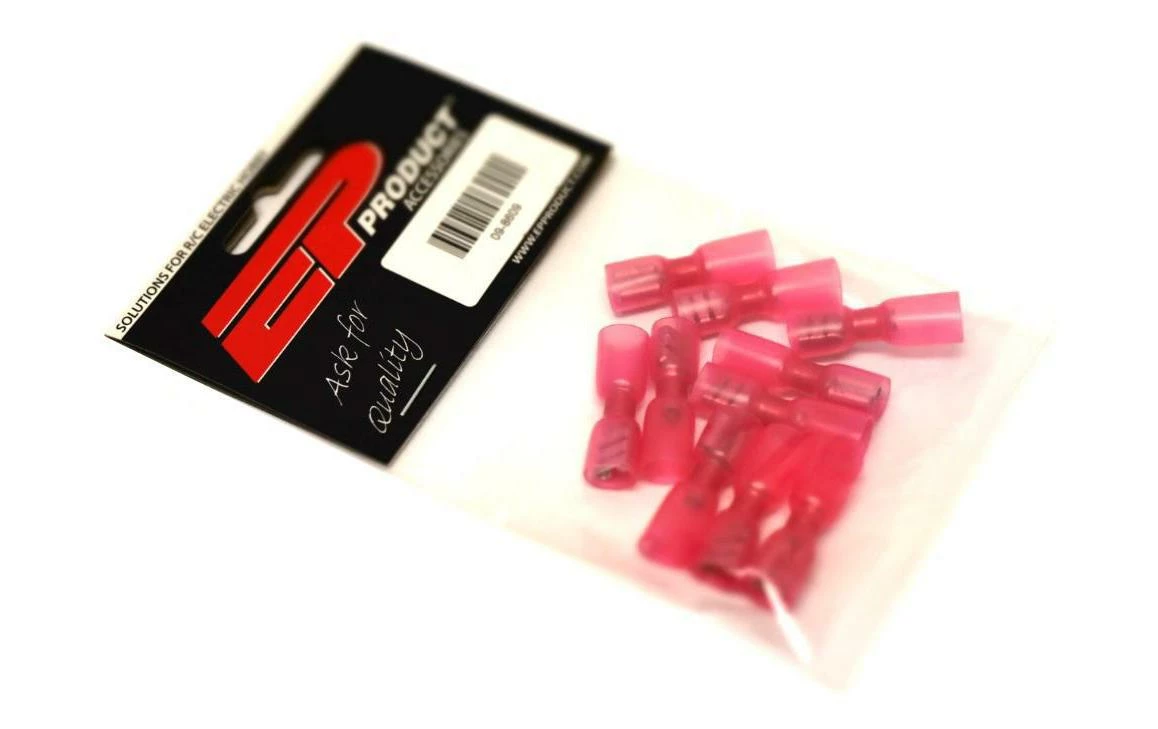 EP Cosse Plate WP 6.3 X 0.8 Mm, Femelle, Rouge, 10 Pcs. - Accessoires RC – Image 2